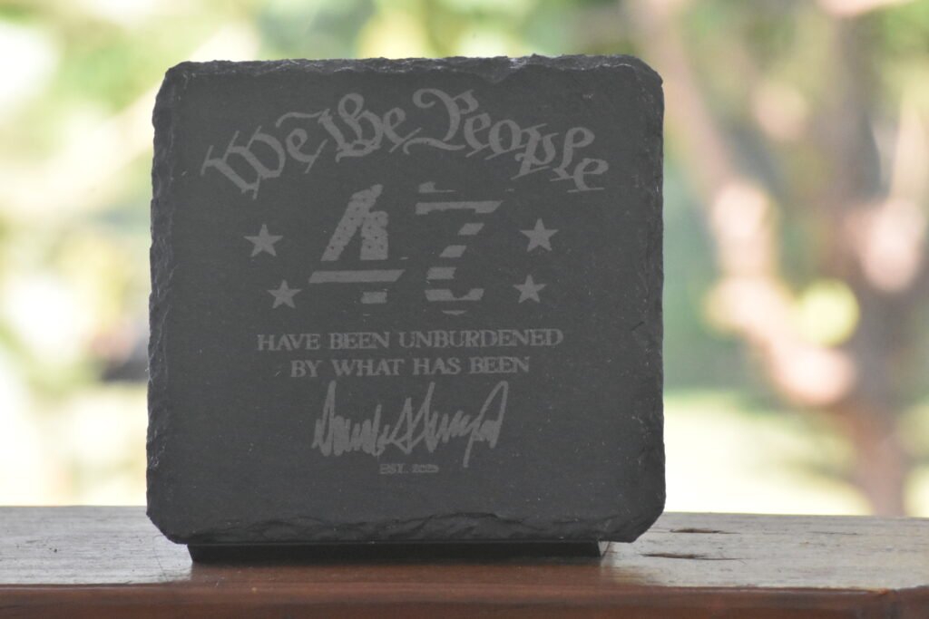4 Trump Unburdended Slate Coasters