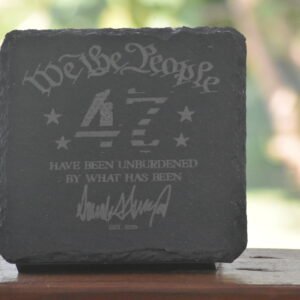 4 Trump Unburdended Slate Coasters