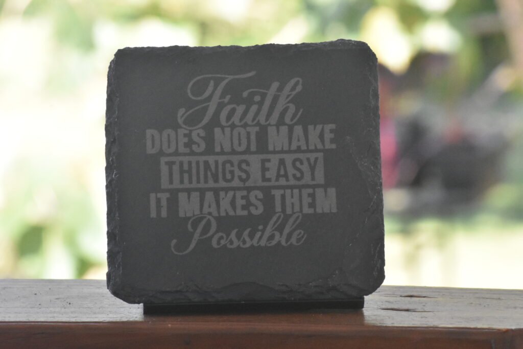 4 Different Christian Quotes Slate Coasters