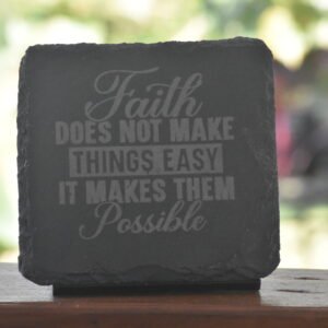 4 Different Christian Quotes Slate Coasters