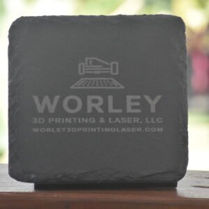 4 Your Graphic or Logo Here Slate Coasters